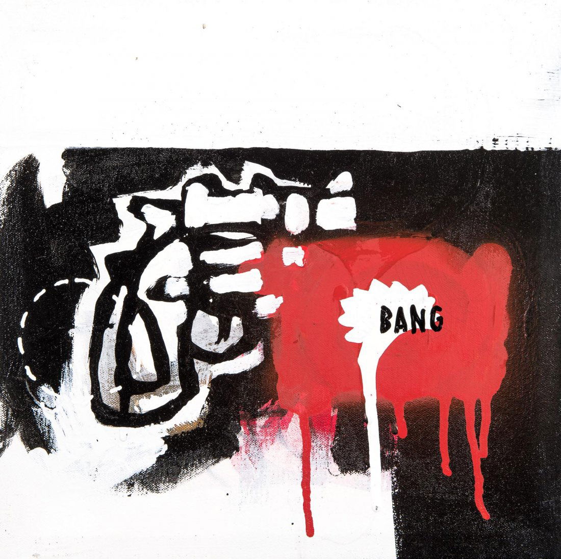 ANTHONY LISTER (BORN 1979) Bang 2005: ANTHONY LISTER (BORN 1979) Bang 2005 oil on canvas signed, titled and dated verso 30.5 x 30.5 cm