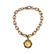 A Victorian gold bracelet, of hollow gucci link design