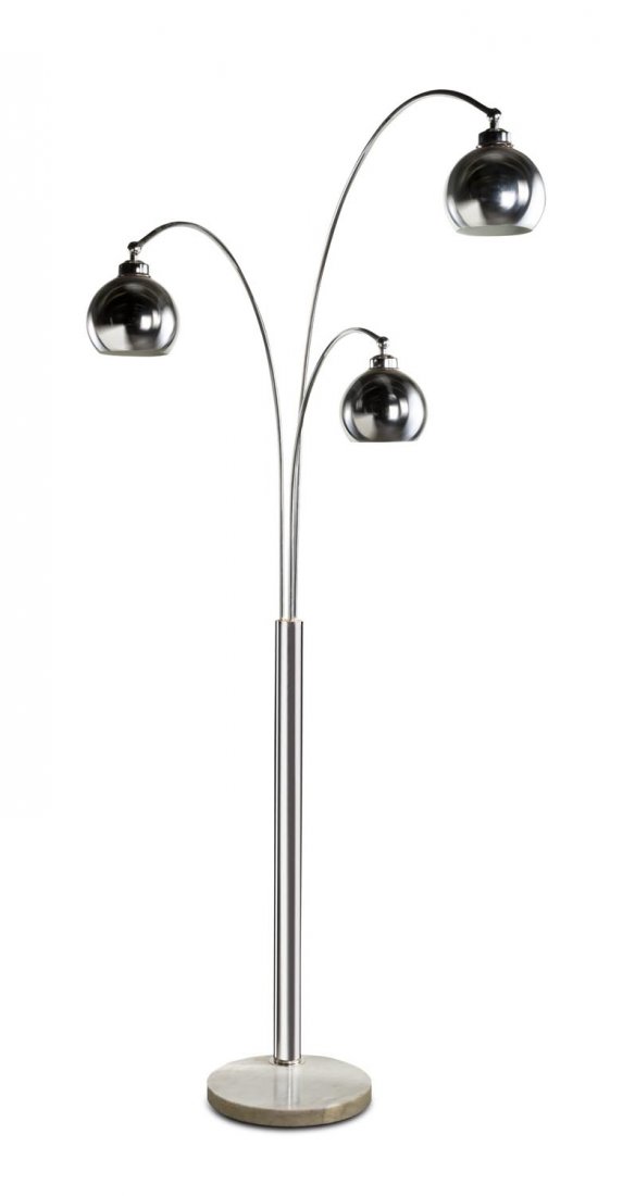 A chrome three branch floor light, Italian Circa 1950 (1 of 1)