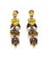 A pair of Victorian garnet and paste pendant earrings,