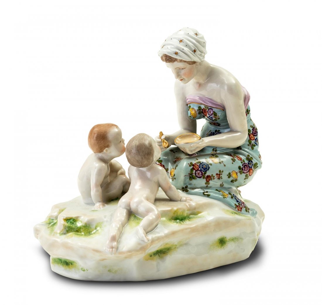 A Bing & Grondahl figure of a girl and a porcelain (1 of 1)