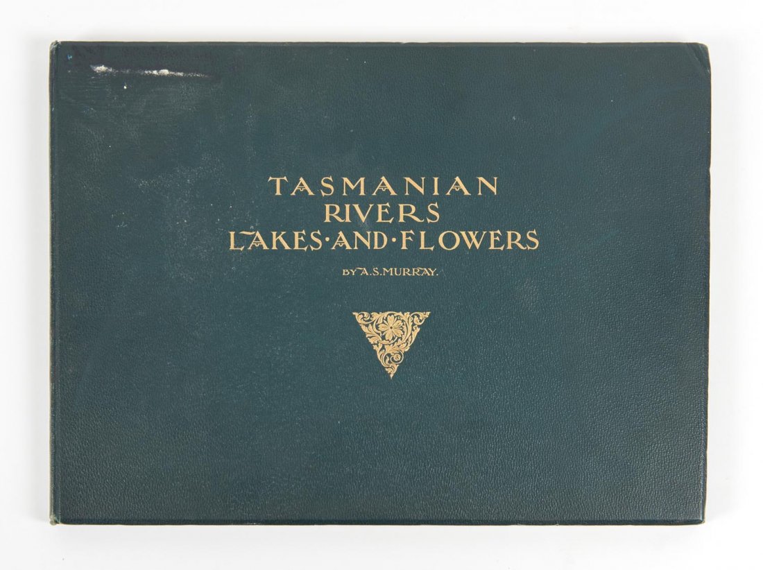 Murray, A.S. Twelve Hundred Miles on the River Murray: Murray, A.S. Twelve Hundred Miles on the River Murray [together with] Tasmanian Rivers, Lakes, and Flowers. Two pieces, oblong folio, coloured plates (some tipped-in), original cloth. Melbourne and Lo