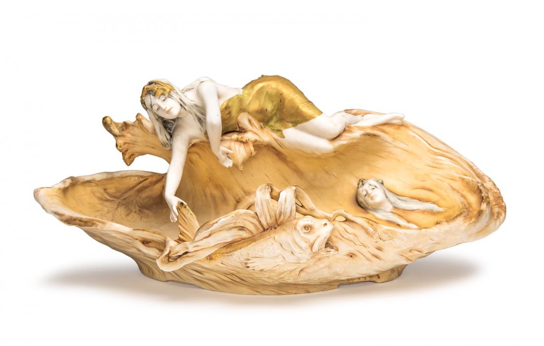 An Austrian Amphora porcelain figure of a sea nymph, (1 of 1)