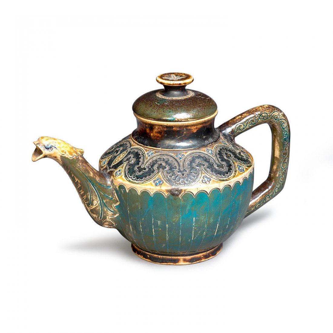A Martin Brothers glazed stoneware teapot, circa 1894 (1 of 1)