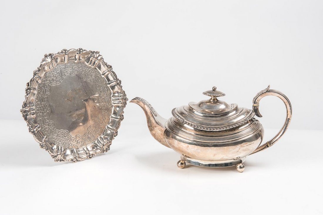 A Scottish George II sterling silver shaped circular (1 of 1)
