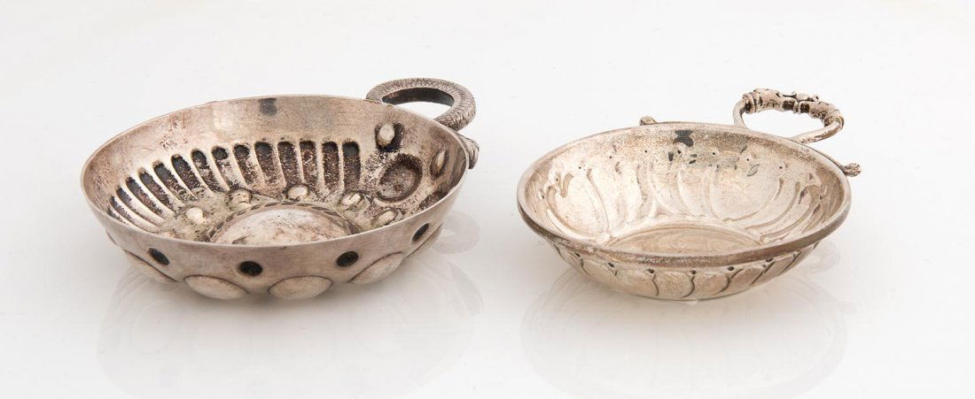 A sterling silver tastevin by Harrison Brothers & (1 of 2)