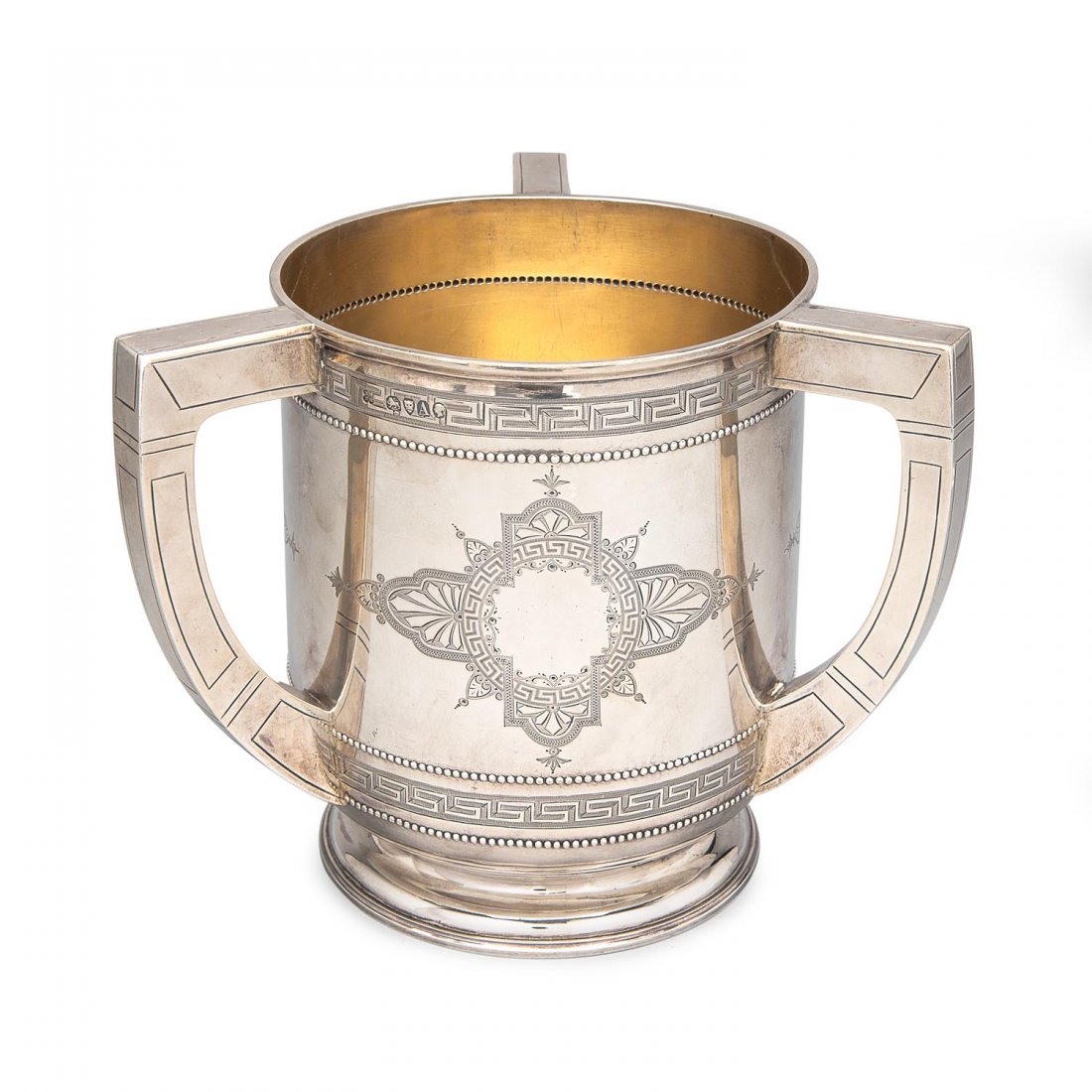 A Victorian sterling silver three handled loving cup by (1 of 1)