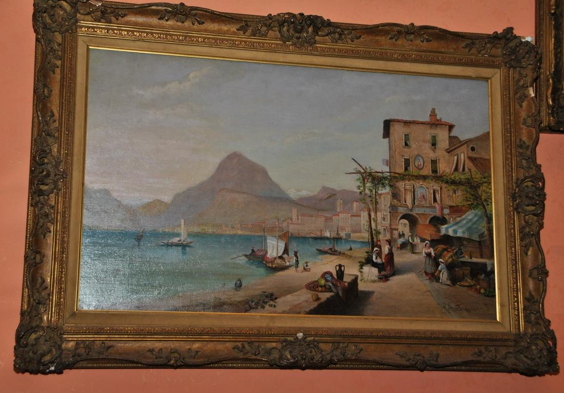 19th Century Amalfi Gulf painting (1 of 4)