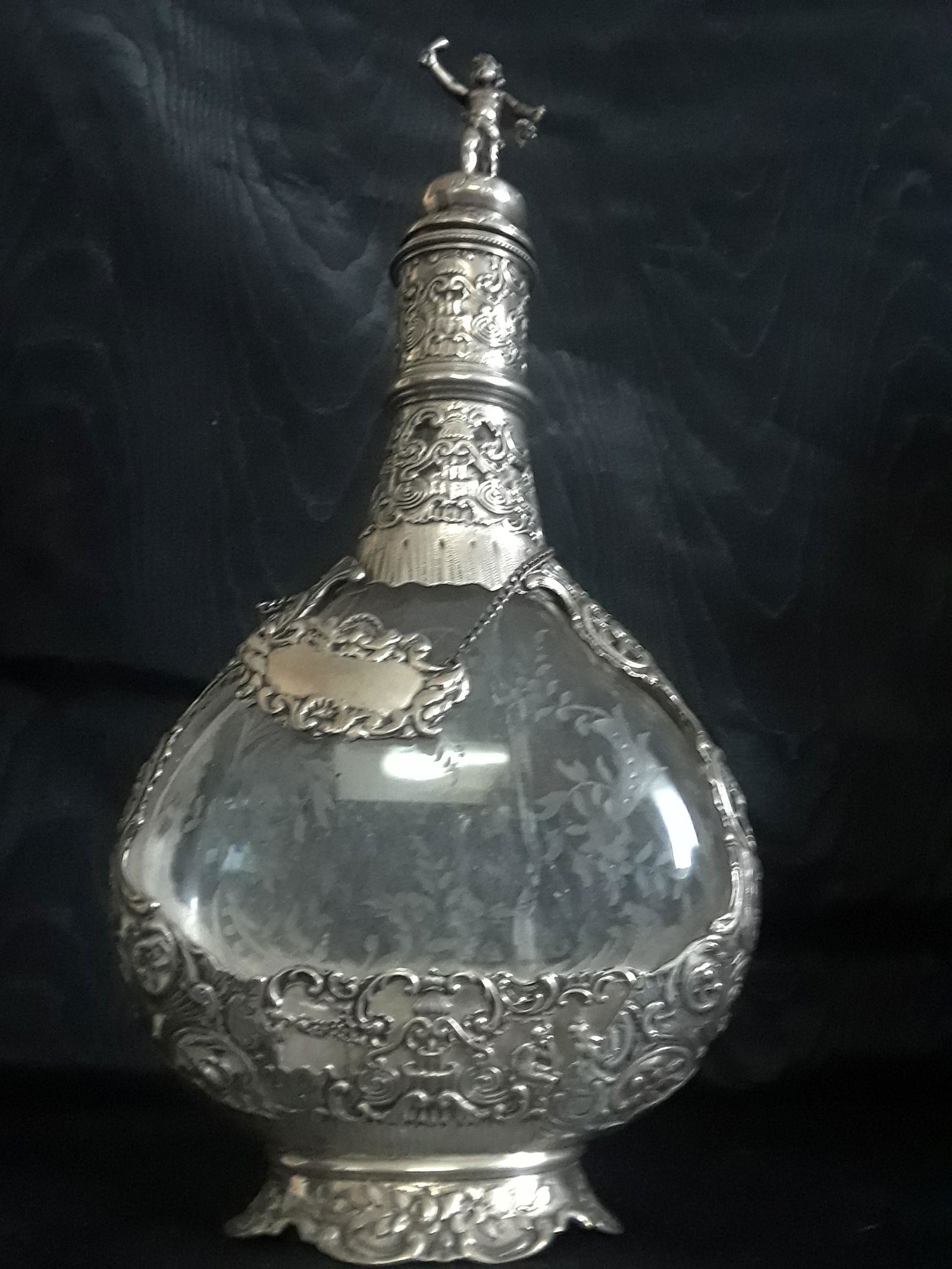 Dutch Silver and Glass Decanter (1 of 6)