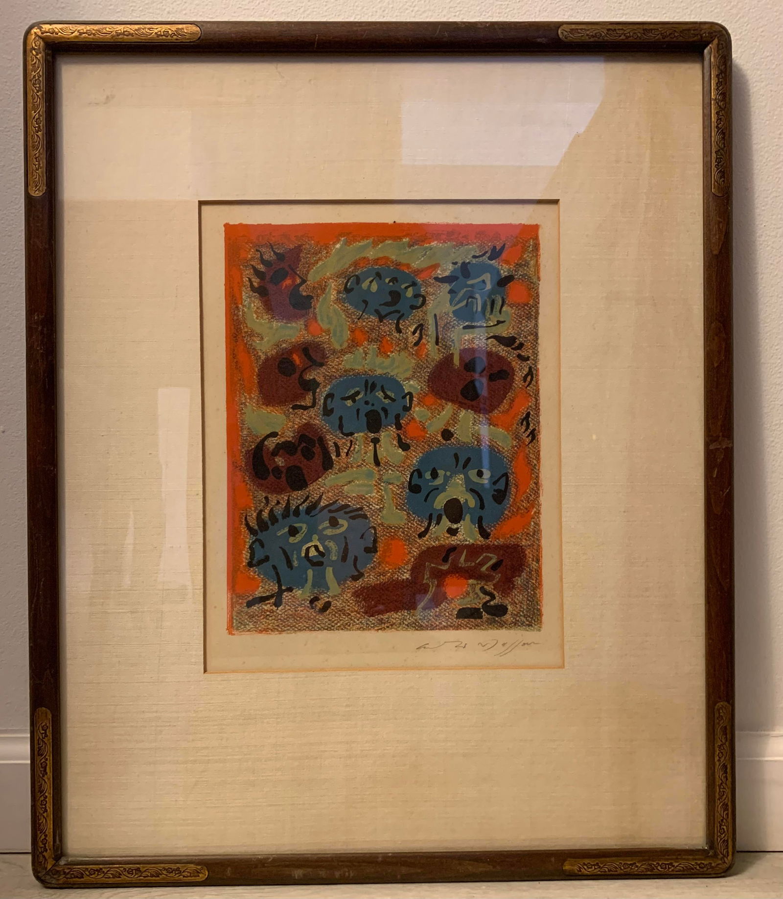 Lithograph signed André Masson: Lithograph signed André Masson. Masson (1896–1987) was a French painter and sculptor associated with Surrealism and Abstract Expressionism. Known for his use of automatic drawing, Masson created fl