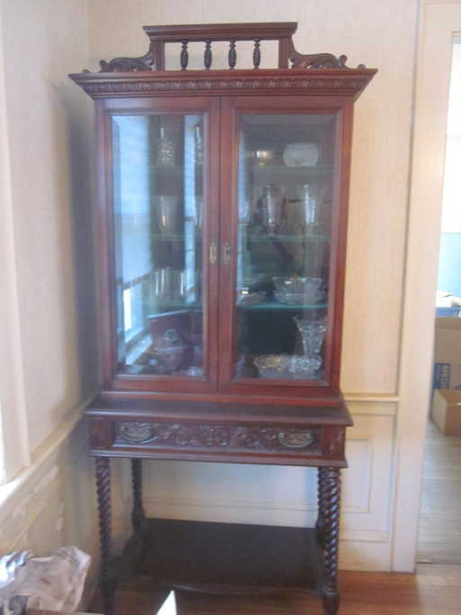 Eastlake Walnut China Cabinet - Eastlake Walnut China Cabinet