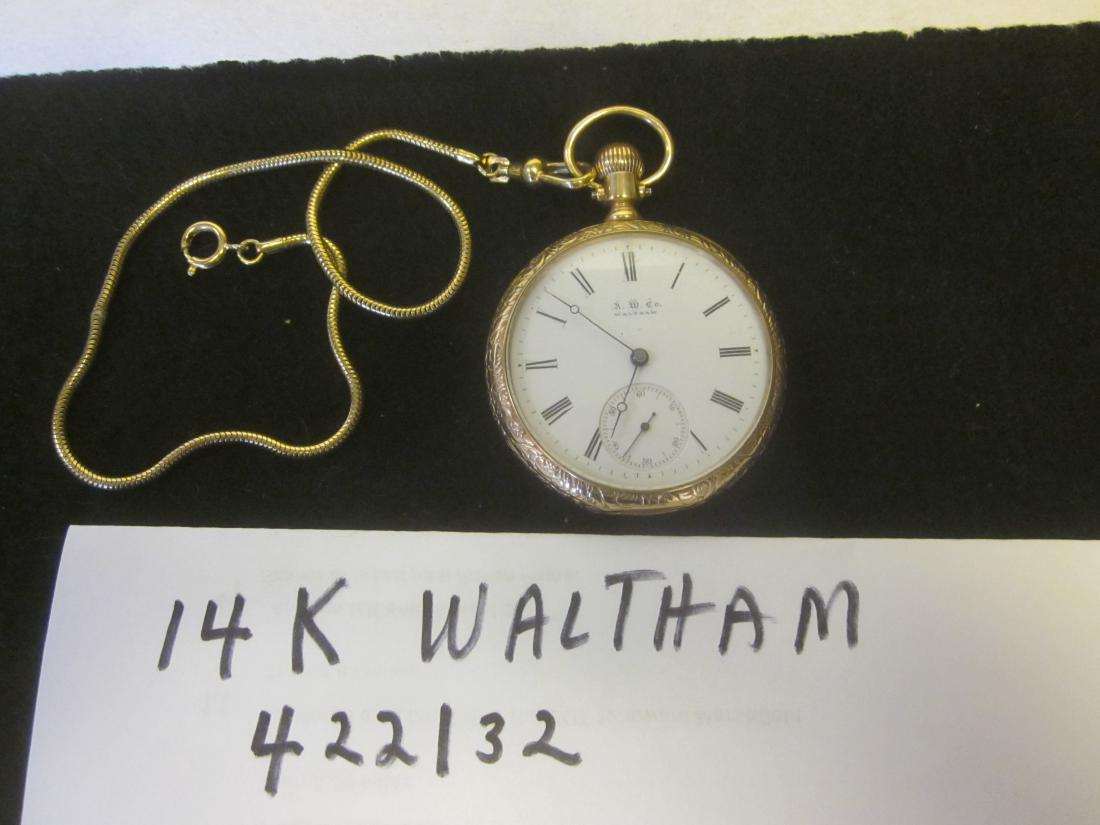 14K Waltham pocket watch (1 of 2)