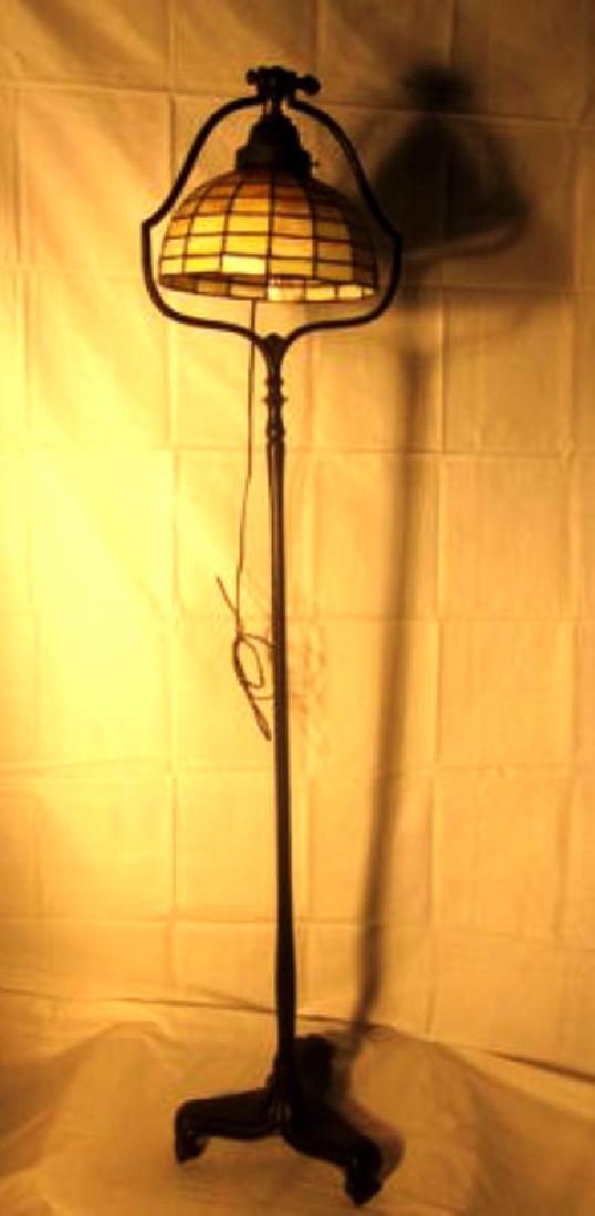 20th c Handel Bronze Floor Lamp w/Handel shade (1 of 4)