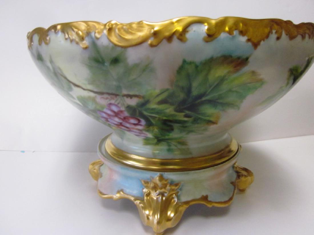 Limoges Porcelain Punch Bowl w/Base (1 of 4)