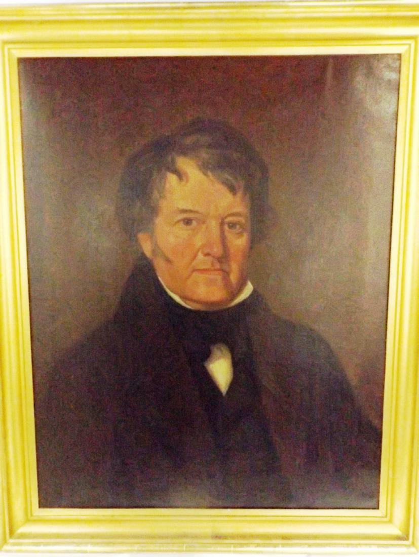 Oil on canvas portrait gentleman: by Thomas Ball, General Benjamin Morse, 29 1/4" x 23 1/4"