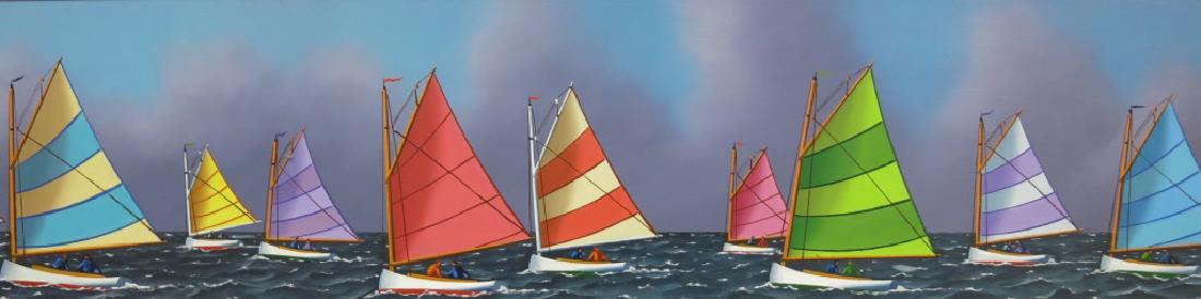 JEROME HOWES OIL PAINTING OF THE RAINBOW FLEET (1 of 3)