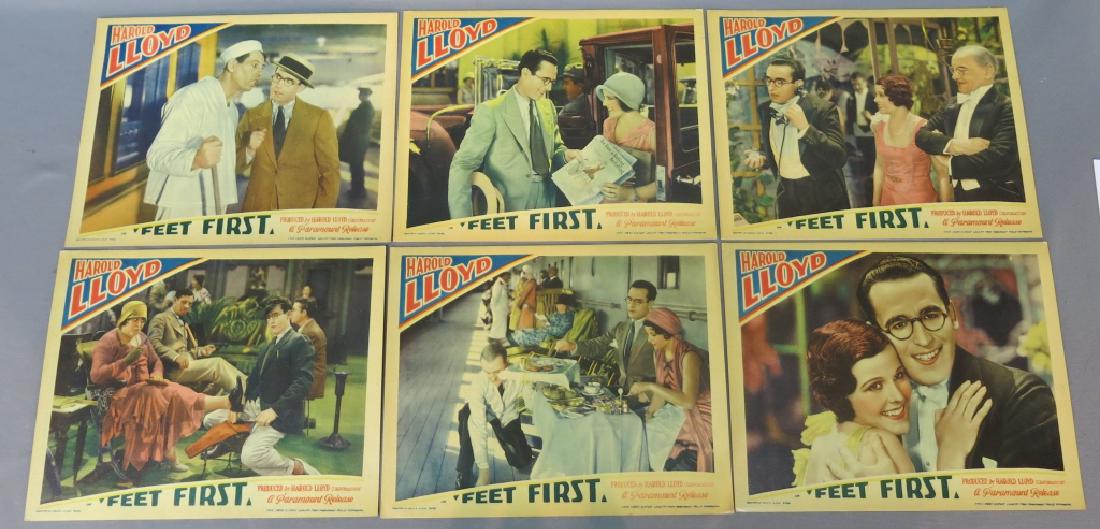 SIX HAROLD LLOYD "FEET FIRST" LOBBY CARDS (1 of 6)