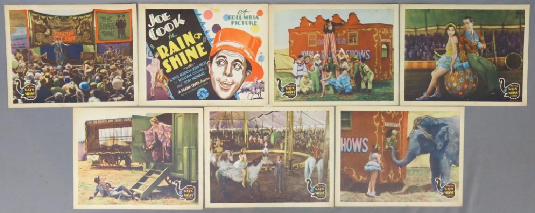 SEVEN RAIN OR SHINE LOBBY CARDS - COLUMBIA 1930 (1 of 8)