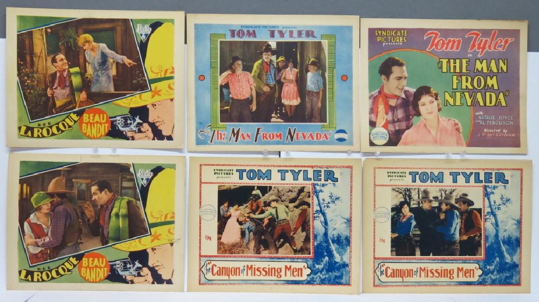 LOT OF 6 WESTERN MOVIE LOBBY CARDS - TOM TYLER (1 of 6)