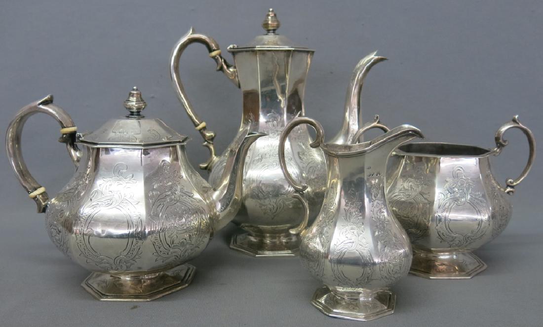 WILLIAM HUNTER STERLING SILVER TEA & COFFEE SET (1 of 2)