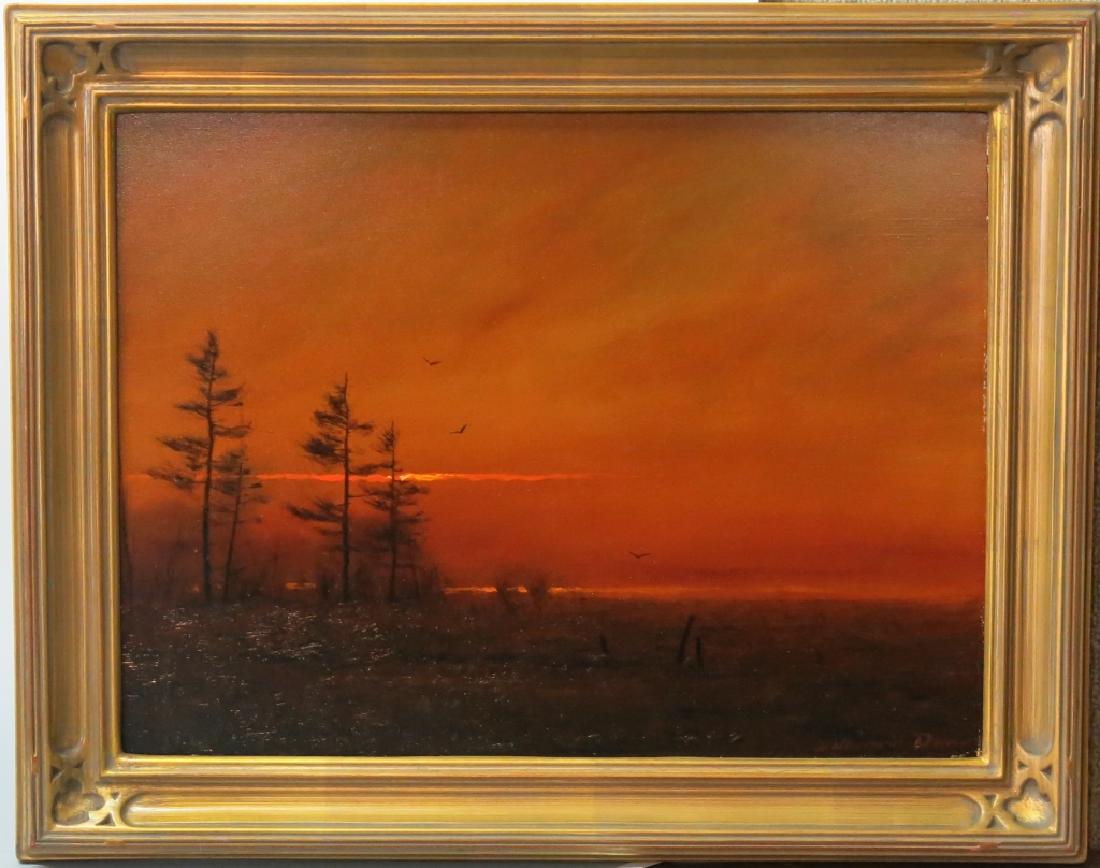 WILLIAM R. DAVIS OIL "DECEMBER SUNSET" (1 of 3)