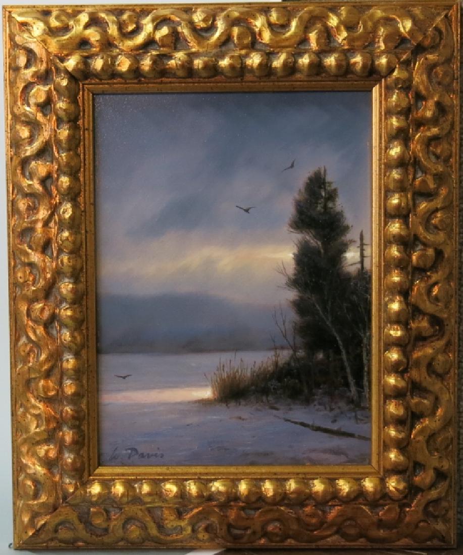 WILLIAM R. DAVIS OIL PAINTING "WINTER STORM BREAK" (1 of 3)