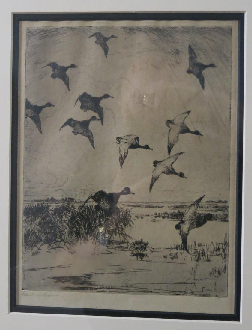 FRANK W. BENSEN PENCIL SIGNED ETCHING (1 of 4)
