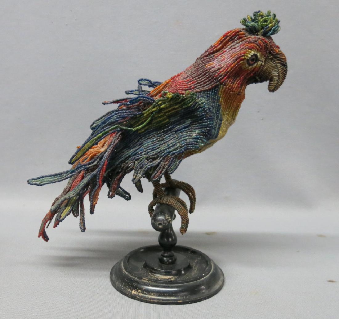 OLD ITALIAN GLASS BEADWORK PARROT (1 of 4)