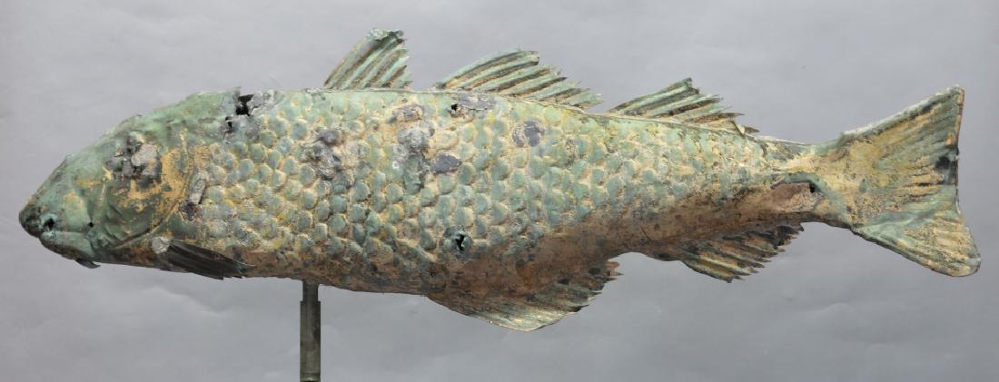 FULL BODY COPPER FISH WEATHERVANE (1 of 2)