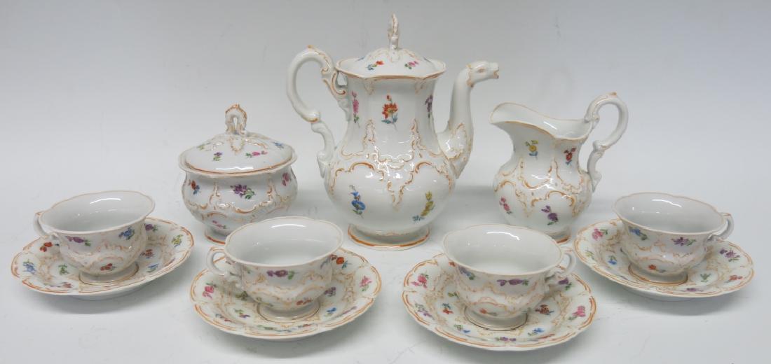 19TH C. MEISSEN PORCELAIN TEA SERVICE FOR 4 (1 of 2)