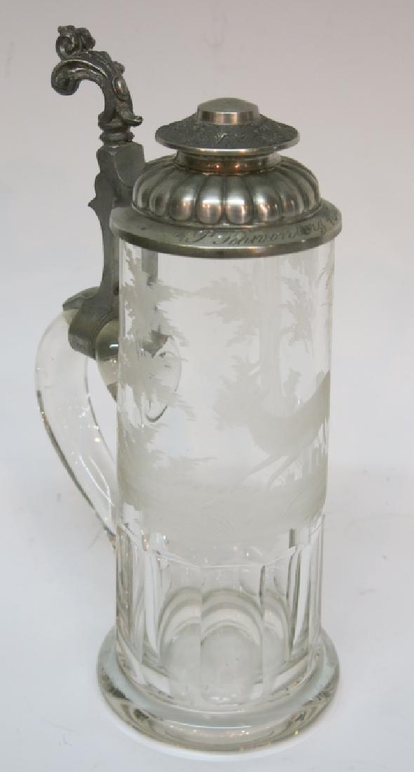 GERMAN ETCHED CRYSTAL STEIN (1 of 3)
