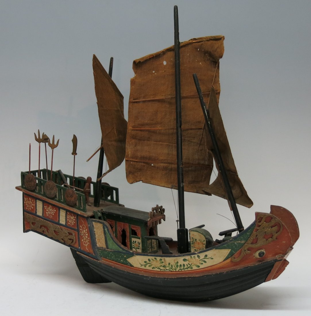 CHINESE EXPORT MODEL OF A JUNK (1 of 6)