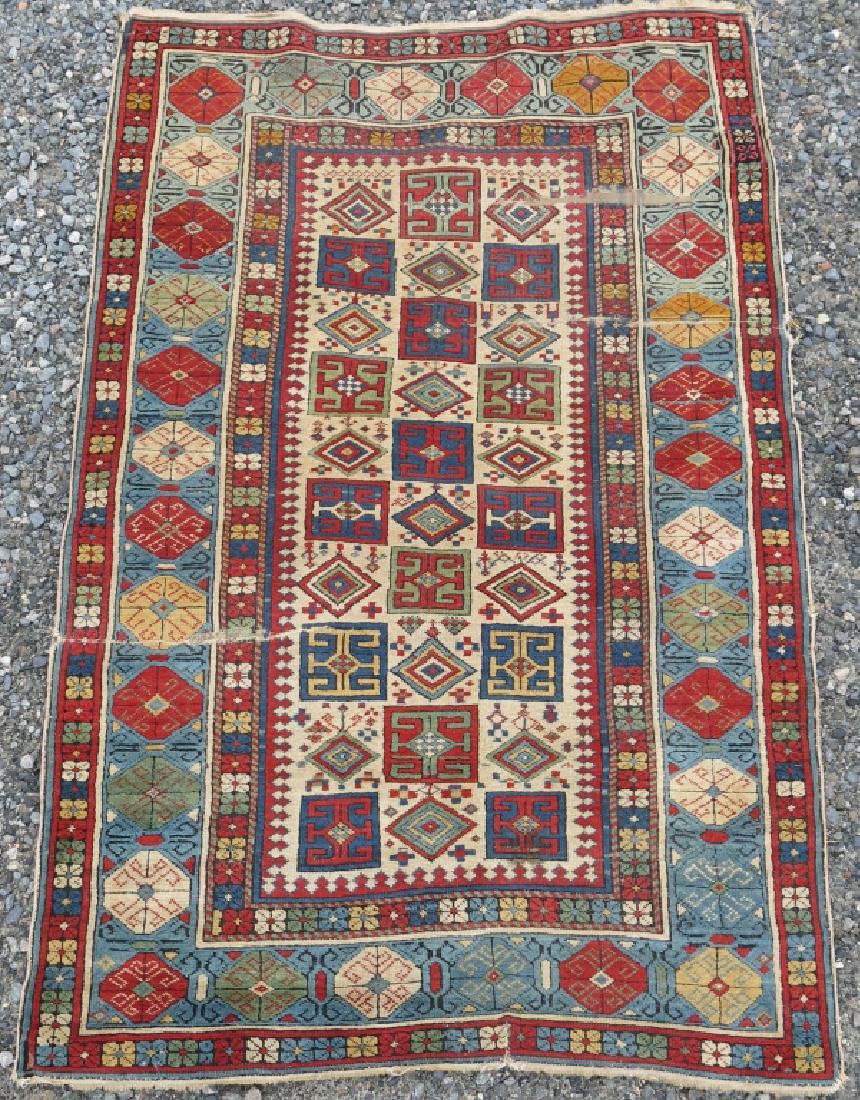 OLD SHIRVAN OR KAZAK AREA RUG (1 of 4)