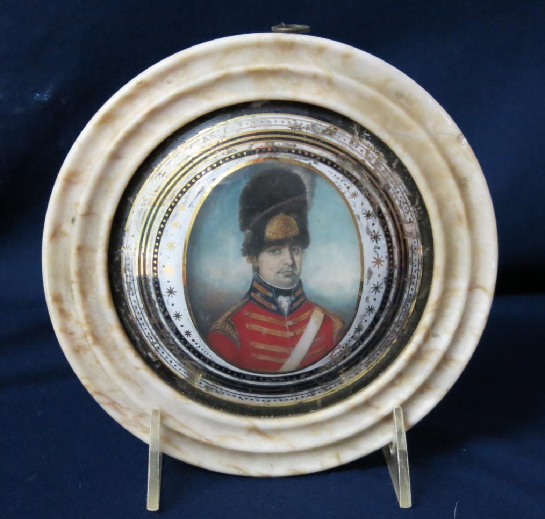 MINIATURE PORTRAIT ON IVORY OF A BRITISH OFFICER (1 of 3)