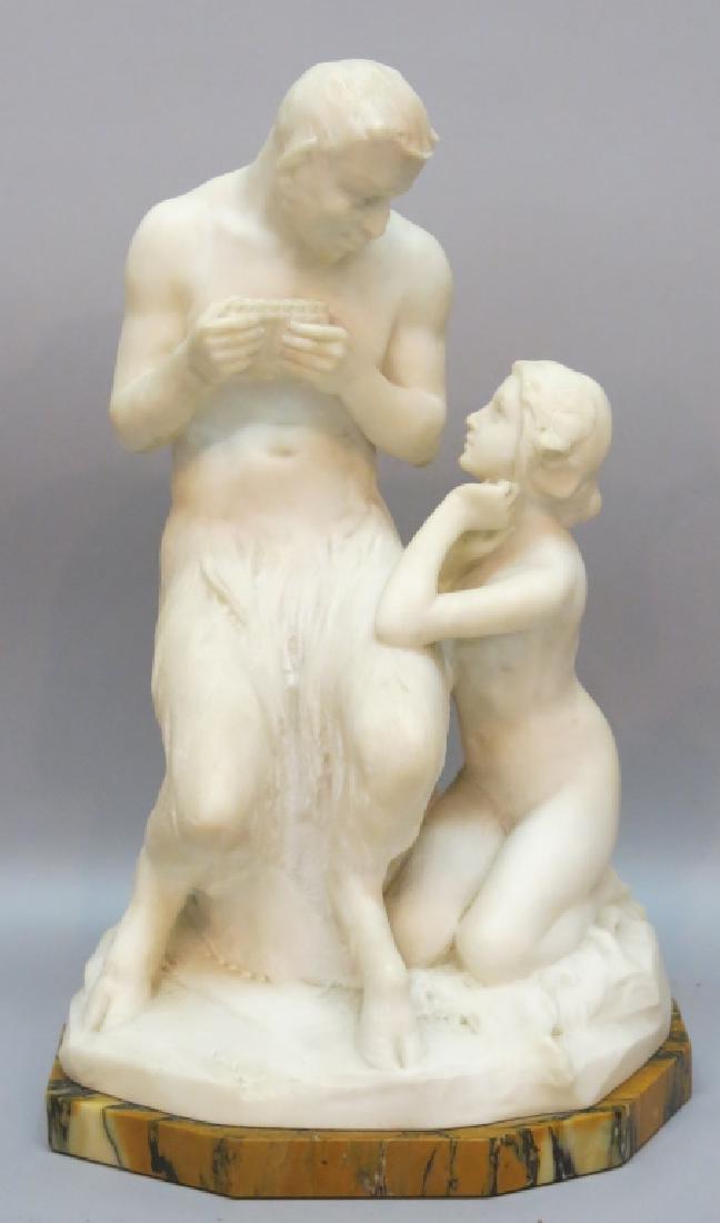 MARBLE SCULPTURE OF A SATYR AND NYMPH (1 of 4)
