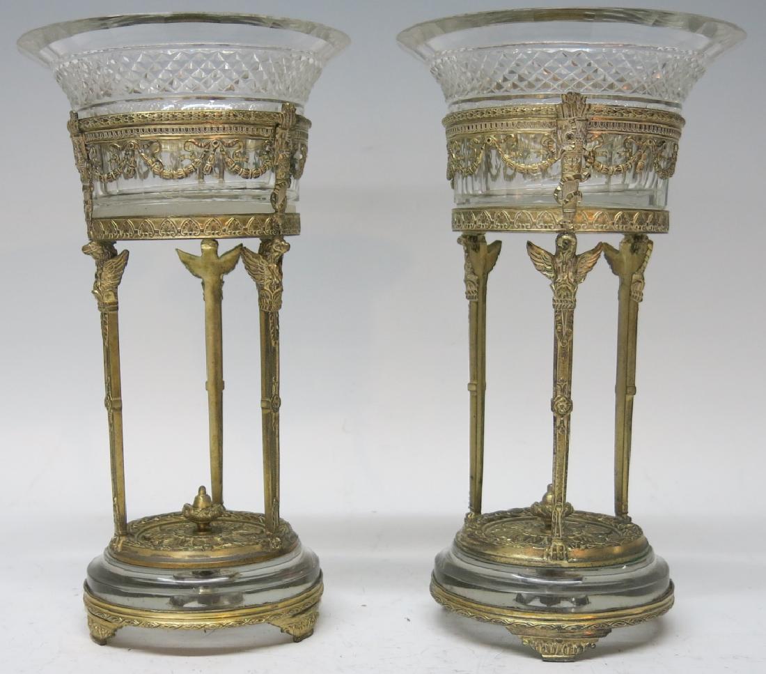 PAIR OF DORE BRONZE MANTLE GARNITURES (1 of 4)