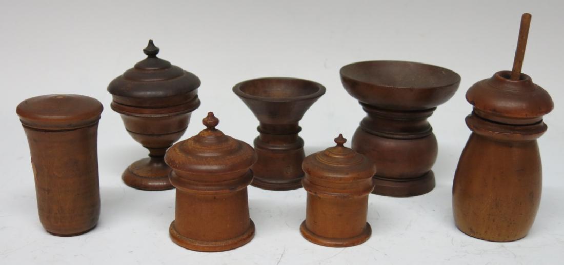 SEVEN PIECE LOT OF EARLY TREEN WARES , ETC (1 of 3)