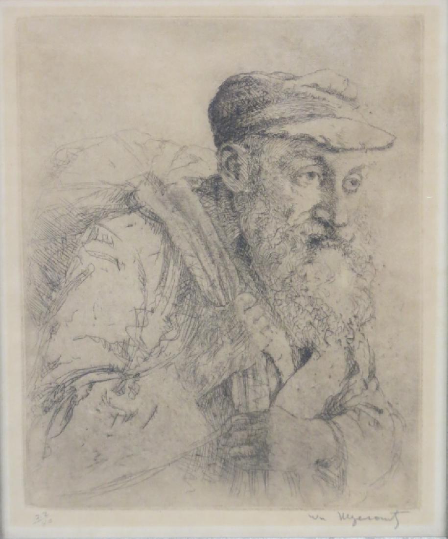 WILLIAM MEYERWITZ ETCHING "THE IMMIGRANT" (1 of 5)