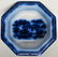 STAFFORDSHIRE FLOW BLUE COVERED VEGETABLE DISH - 2