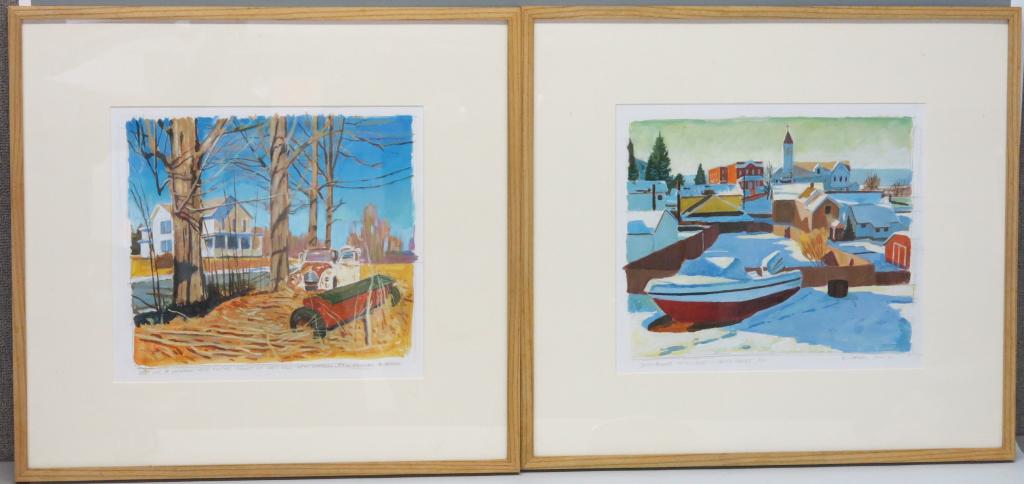 PAIR OF GOUACHE PAINTINGS BY BRIAN KEELER (1 of 5)