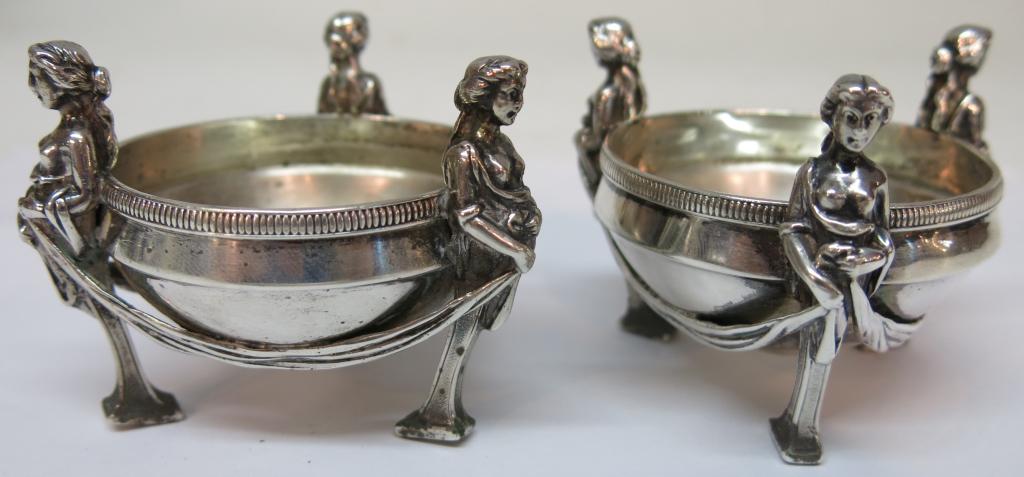 PAIR OF GORHAM STERLING FIGURAL SALT CELLARS (1 of 4)