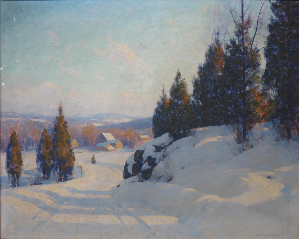 ALLEN D. COCHRAN OIL PAINTING OF WINTER LANDSCAPE (1 of 6)