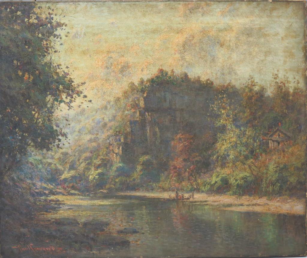 IMPRESSIONIST STYLE OIL PAINTING OF A RIVER SCENE Sep 28, 2019