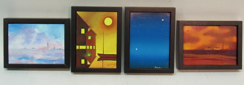 FOUR OIL PAINTINGS OF PROVINCETOWN BY K. BALTIVIK (1 of 7)
