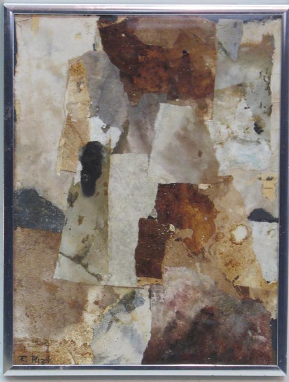 ROMANOS RIZK 10 1/2" X 8" MIXED MEDIA COLLAGE (1 of 4)