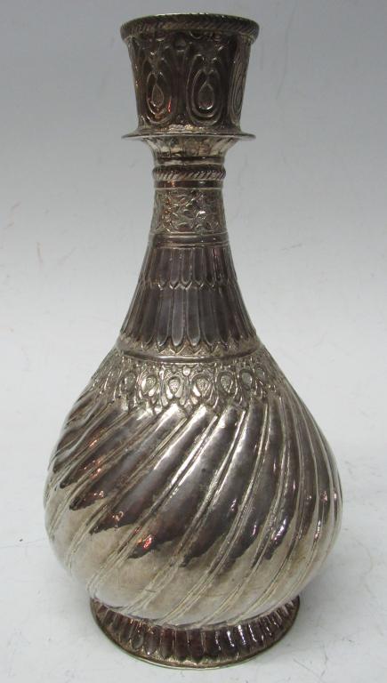 TURKISH SILVER GOURD SHAPE BOTTLE (1 of 3)