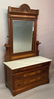 THREE PIECE VICTORIAN WALNUT BEDROOM SET - 2