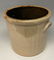 EAGLE AND BANNER DECORATED STONEWARE COVERED CROCK - 6
