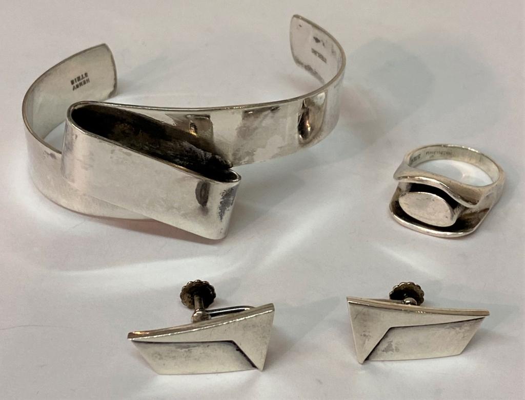 GROUP OF HENRY STEIG MID-CENTURY STERLING JEWELRY (1 of 3)