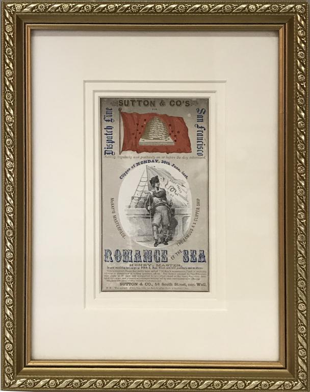 RARE SUTTON & CO. CLIPPER SHIP TRADE CARD (1 of 5)